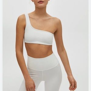 Aritzia Tna One Shoulder Bra Top White size M/S like New
